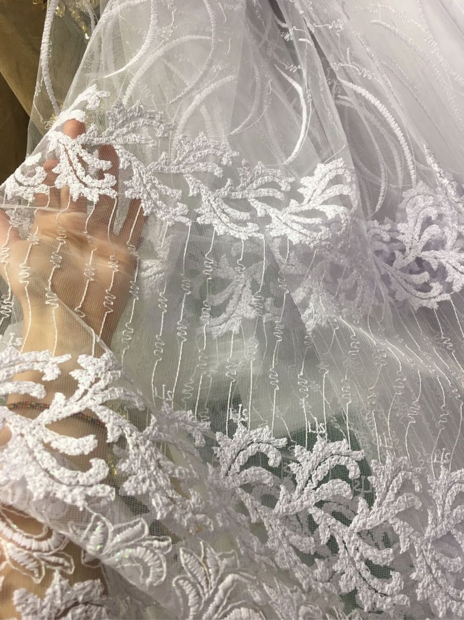 Турецкая тюль с вышивкой