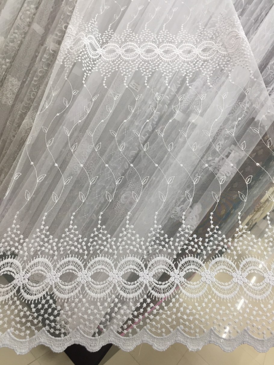 Тюль сетка с вышивкой dmf311