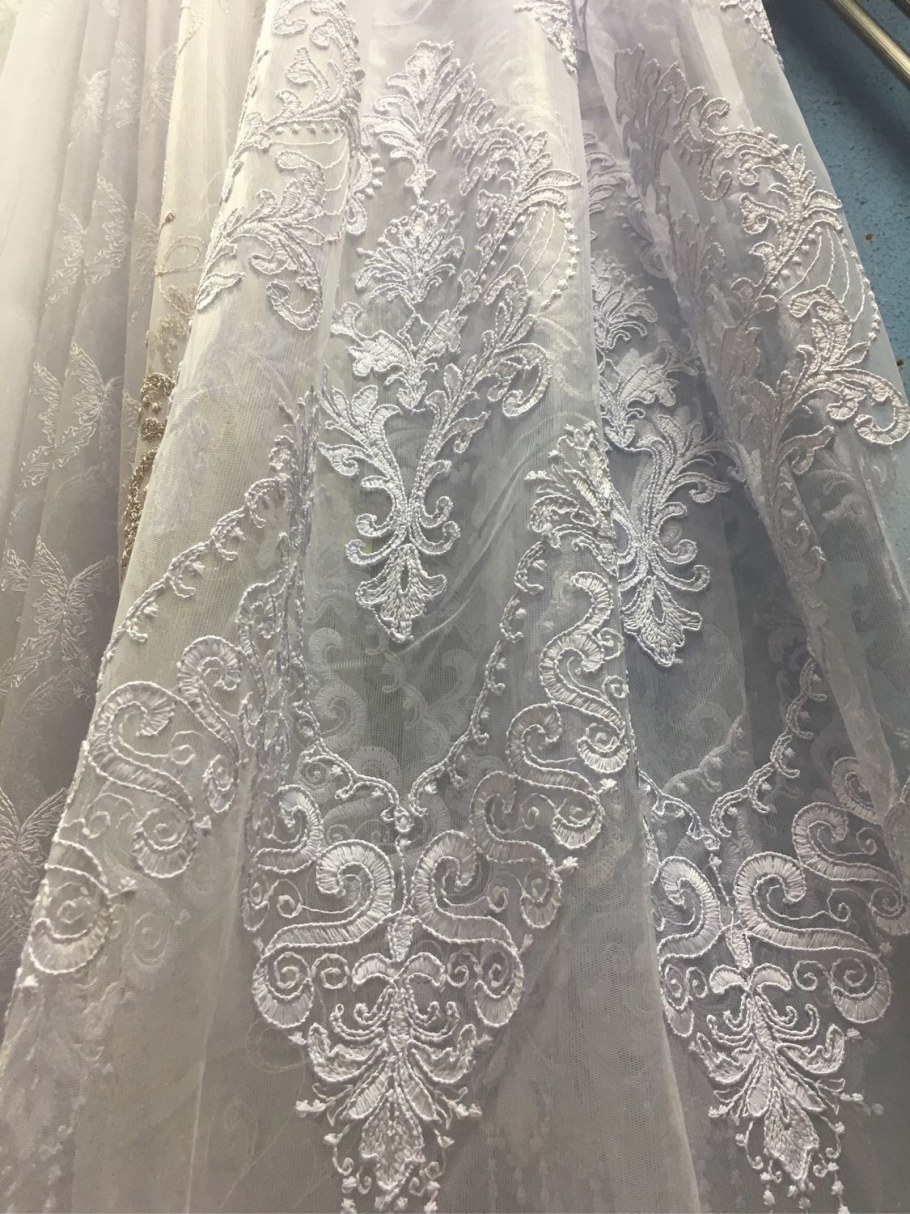 Тюль снизу вышивка