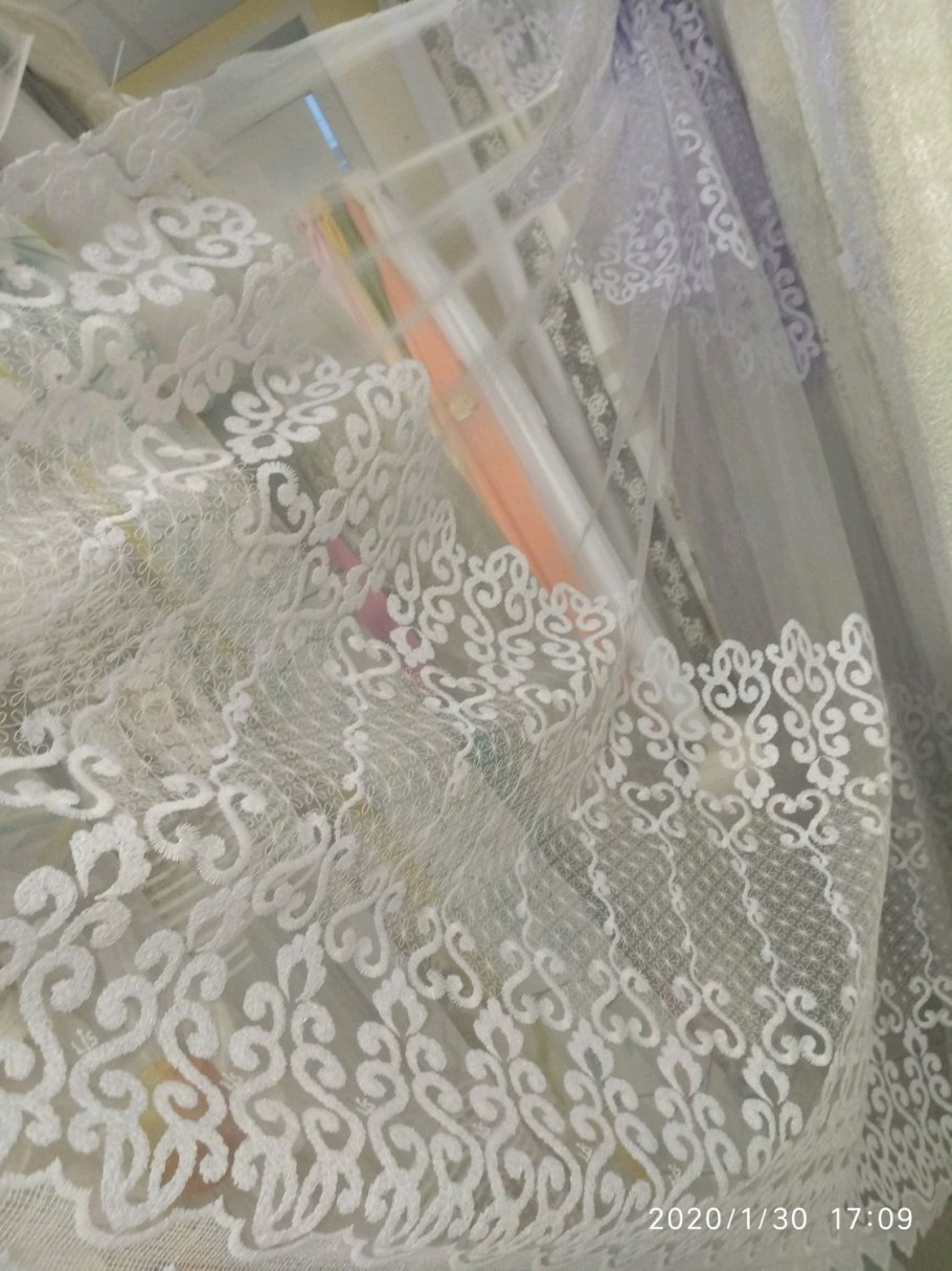 Тюль сетка с вышивкой dmf311