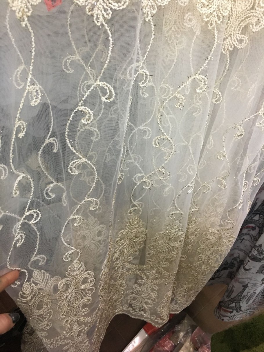 Тюль сетка с вышивкой dmf311