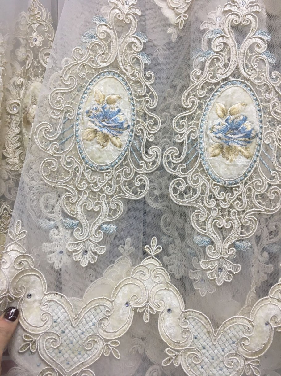 Тюль занавеска Mesh embroiddery Curtain 140*260 модель gzg134-3 Royal Union