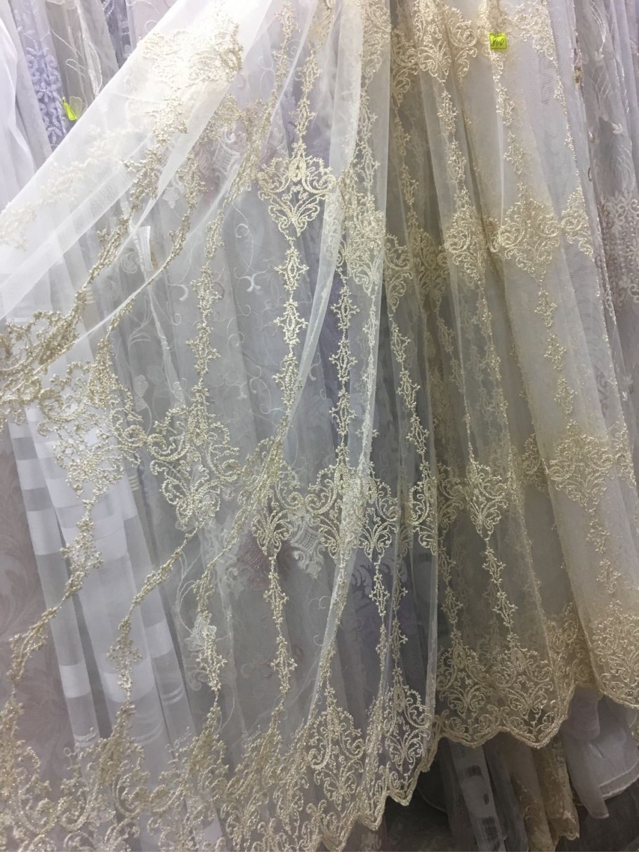 Тюль вышивка