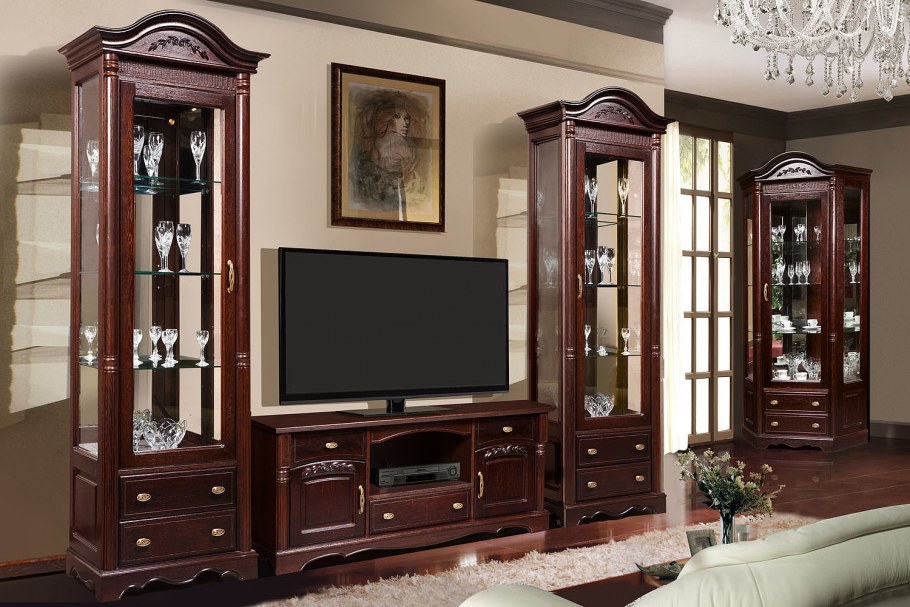 Шкаф с витриной «Паола 2380»