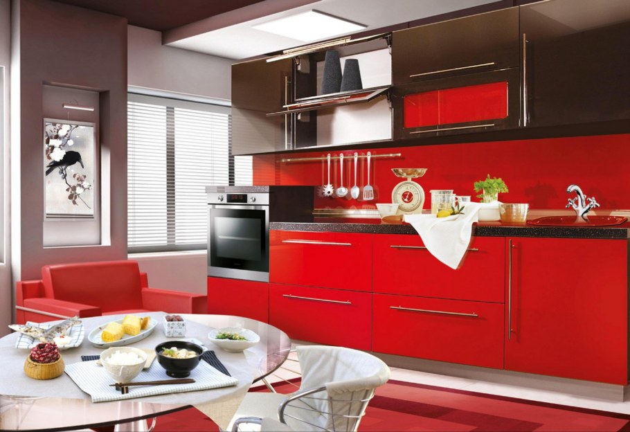 Кухня в Красном цвете