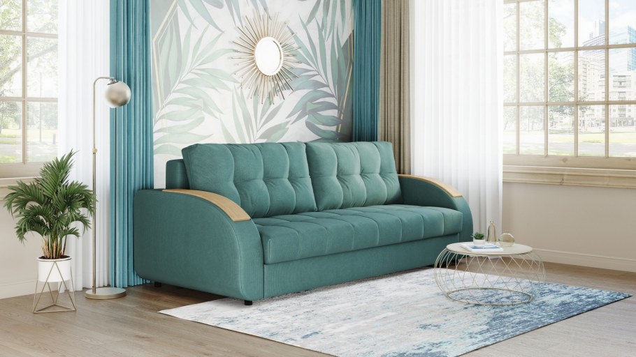 Диван моон Фэмили 109 угловой зеленый