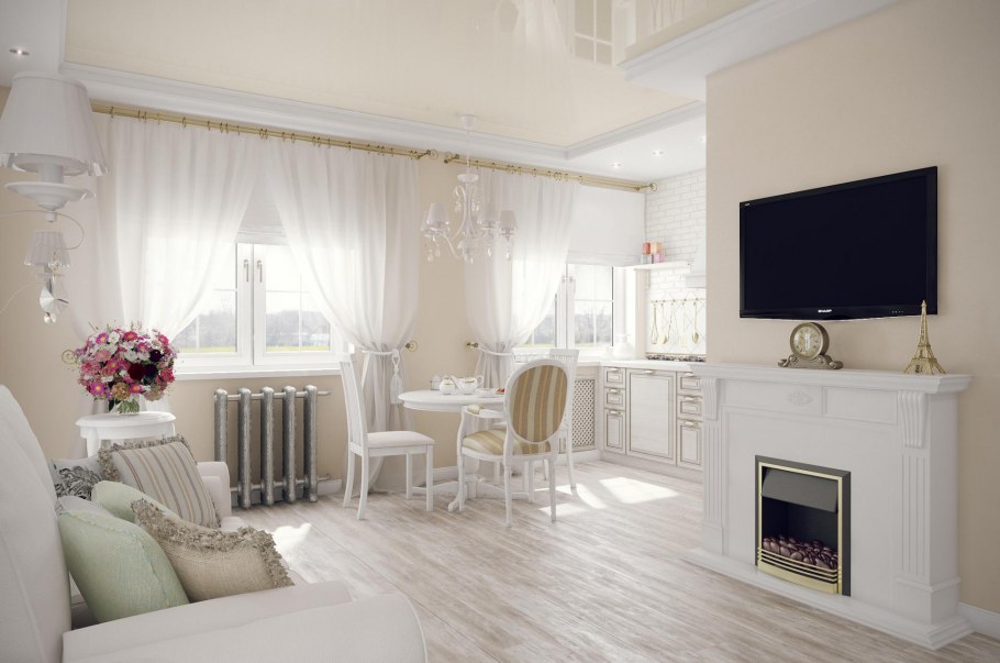 Однокомнатная квартира -студия в стиле Прованс