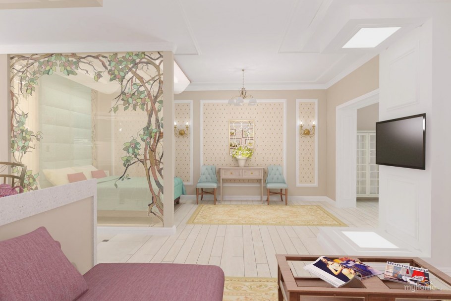 Прованс интерьер в однокомнатной