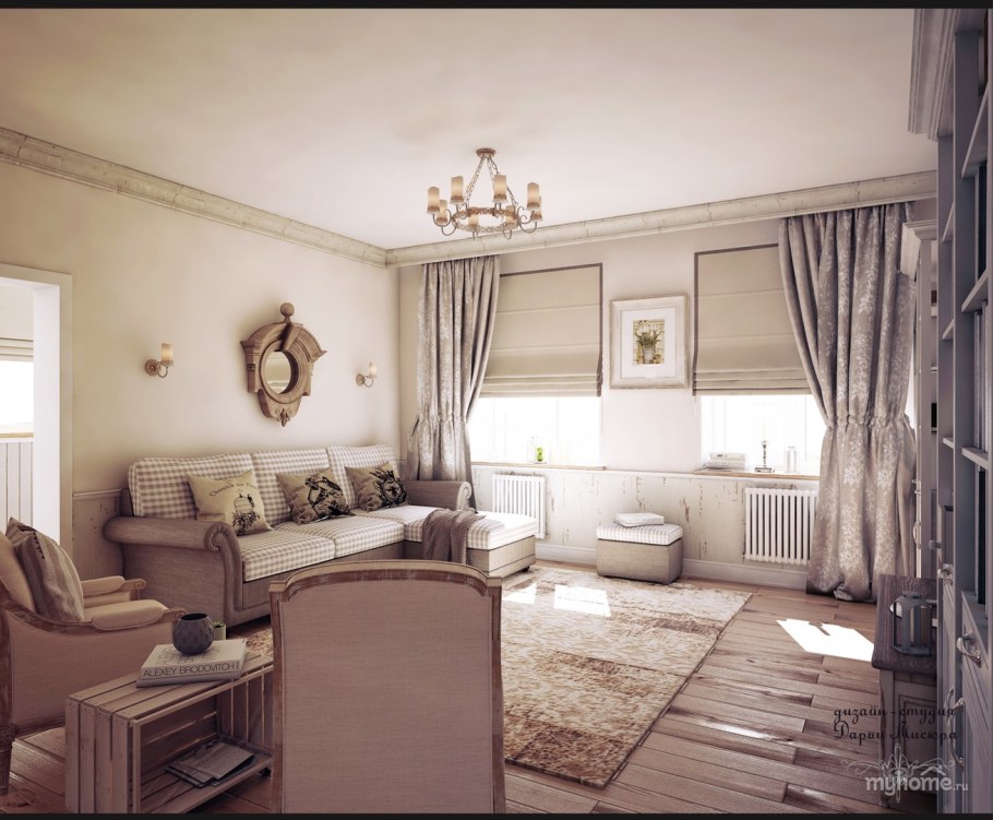 Прованс в интерьере квартиры трехкомнатной квартиры