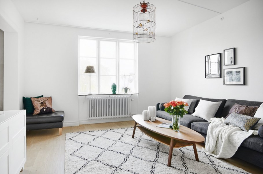 Интерьер в светлых тонах в скандинавском стиле