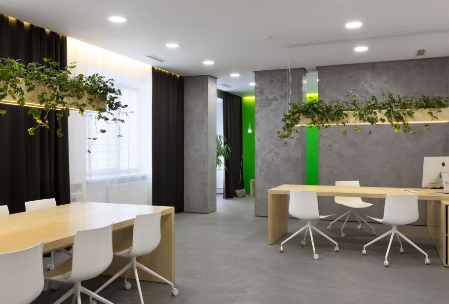 Интерьер офиса в эко стиле