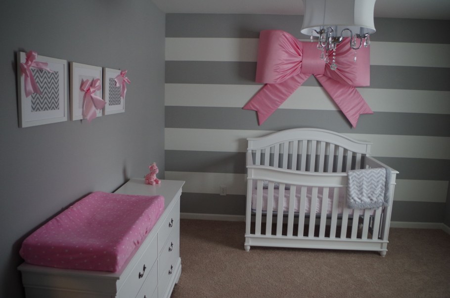 Детская розово серая