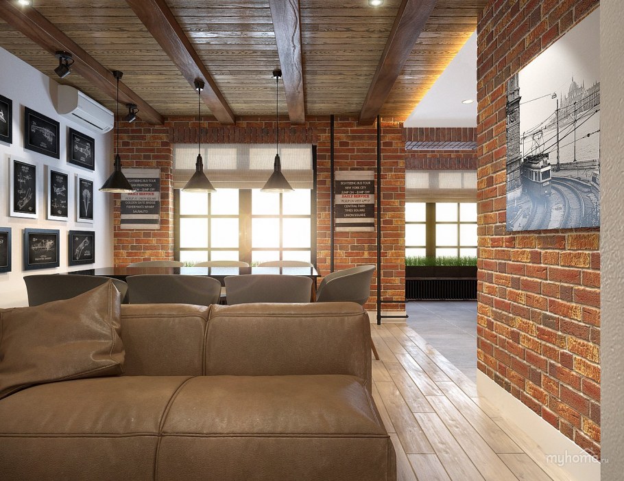 Стол лофт в интерьере