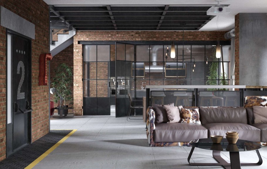 Стиль лофт Нью-Йорк