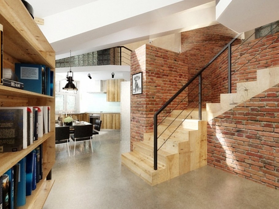 Лестница в стиле лофт