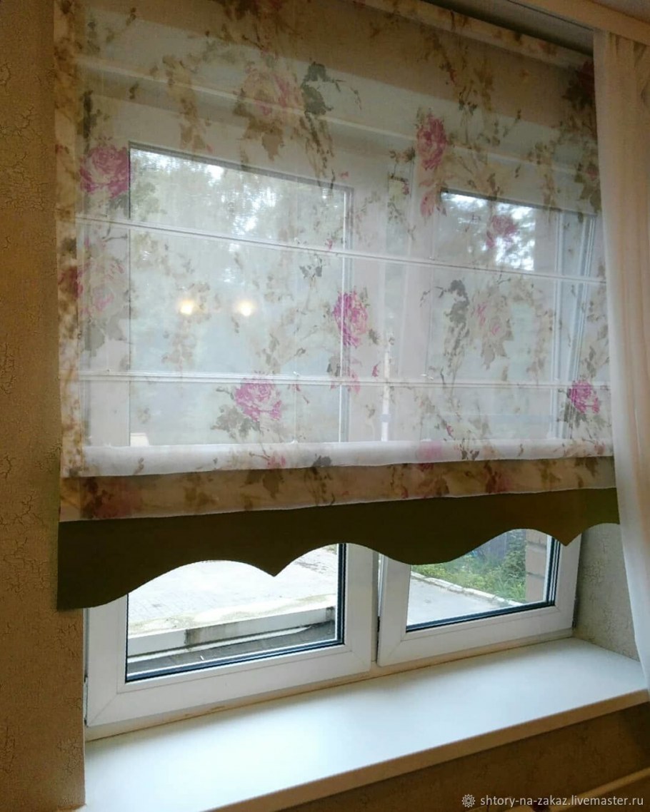 Римская штора с фигурным низом