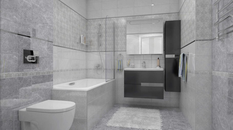 Декор Unitile Дора 20x30 см цвет серый