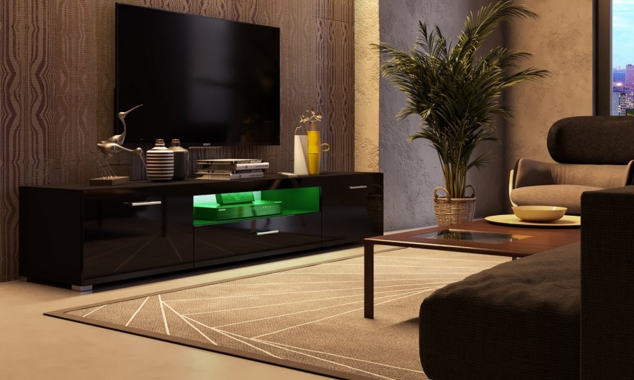 Тумба под ТВ Марсель 10 Black глянец