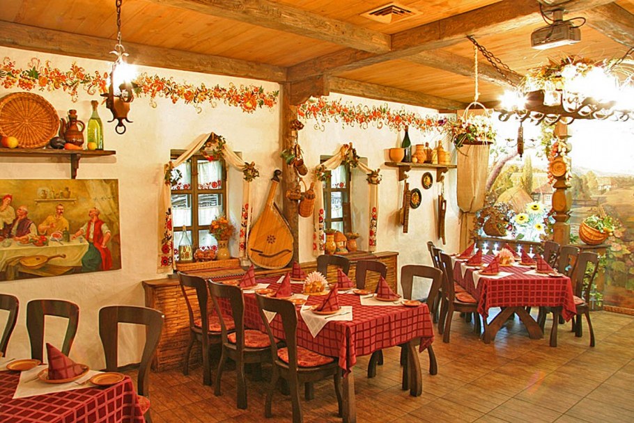 Неорусский стиль в интерьере ресторана
