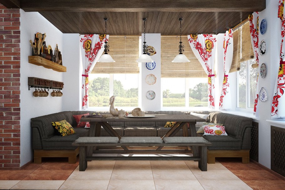 Интерьер в народном стиле