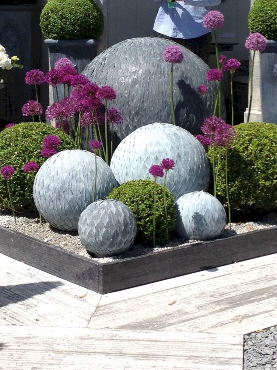 Декоративные шары из цемента