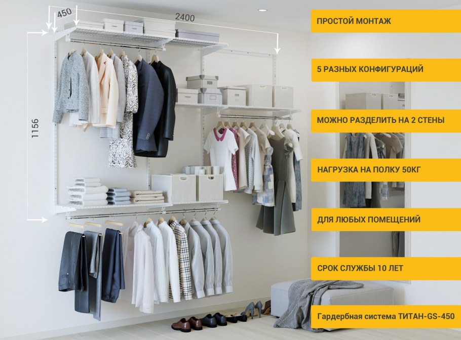 Гардеробная система ПАКС GS