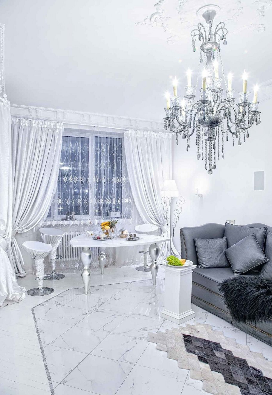 Интерьер в белых тонах