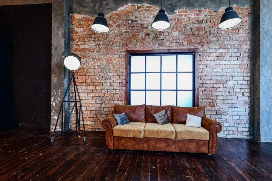 Деревянный пол в стиле лофт