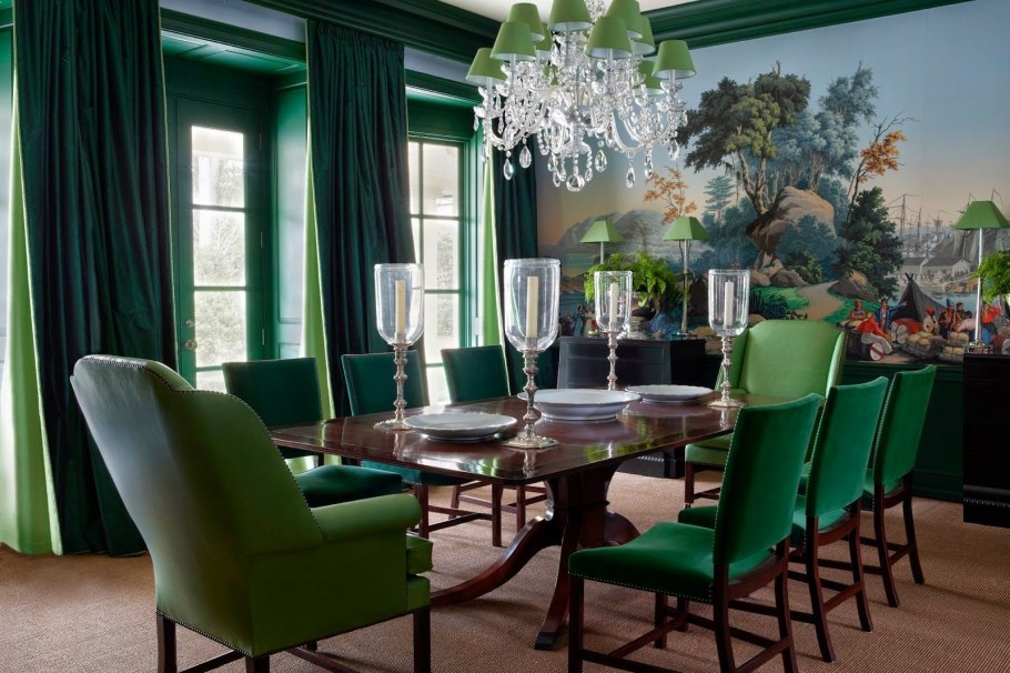 Изумрудный цвет в интерьере