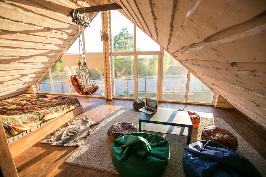 Дом шалаш спальня