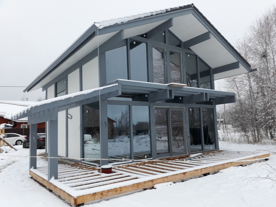 Одноэтажный каркасный фахверк