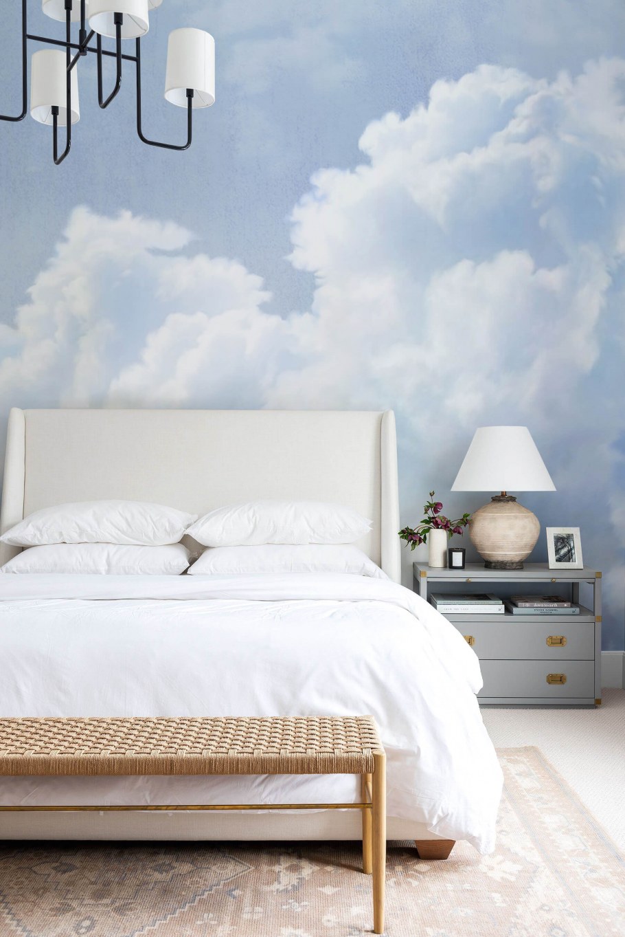 Обои для спальни комбинированные