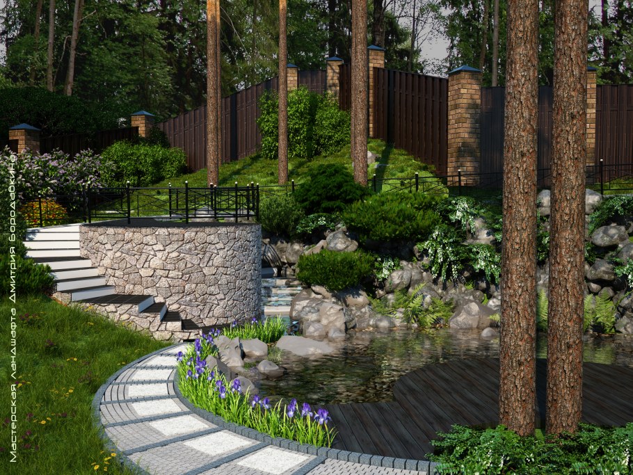 Проект участка на склоне