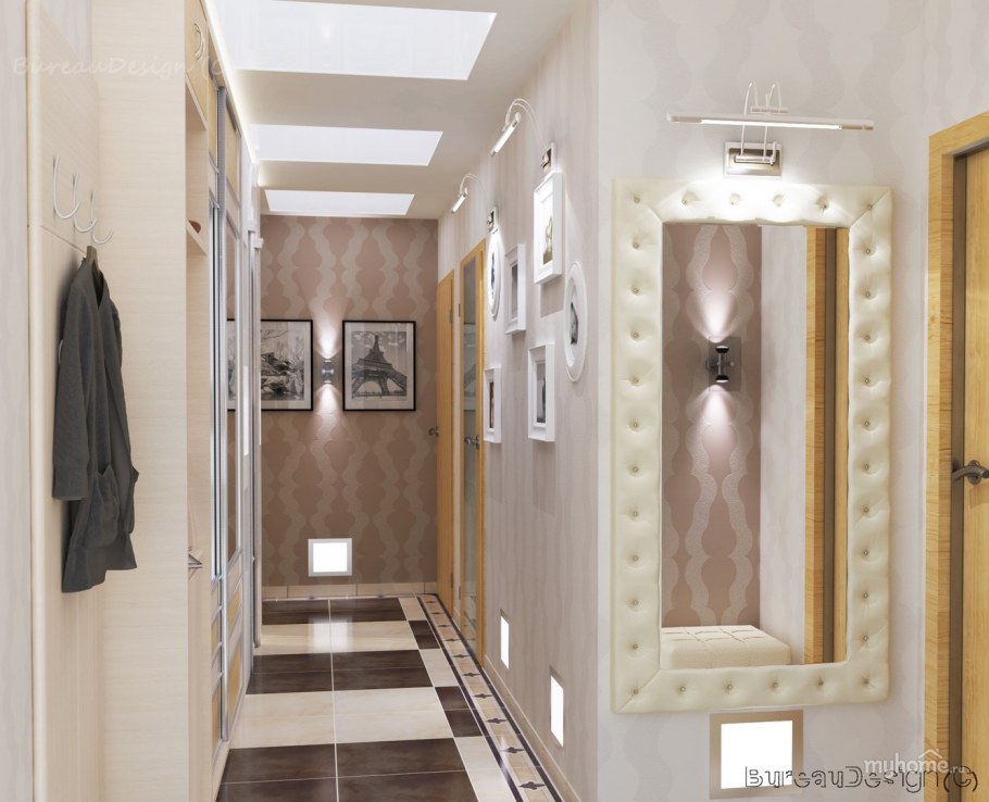 Коридор в хрущевке в светлых тонах