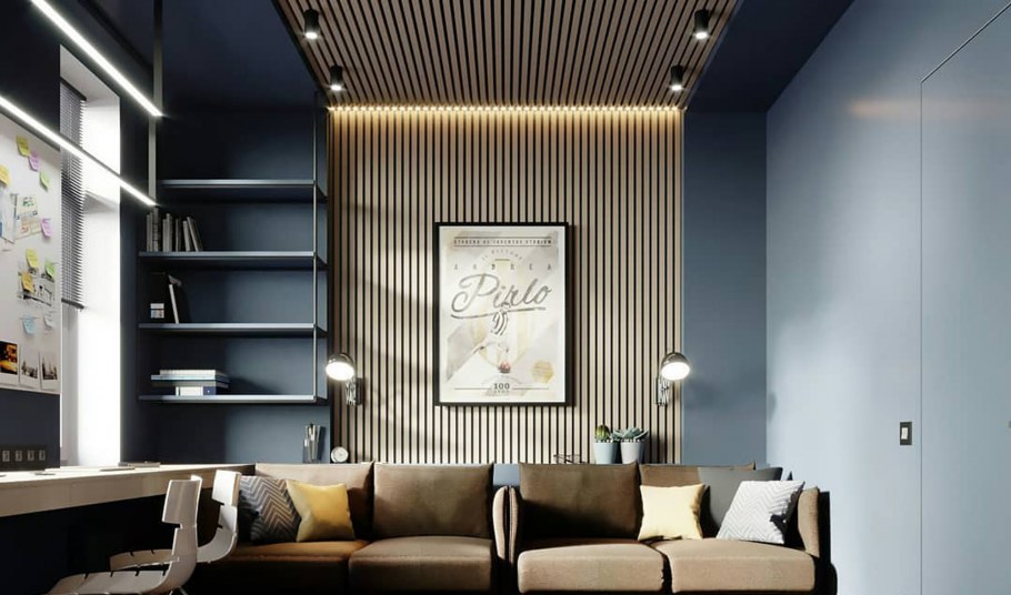 Реечные панели в интерьере