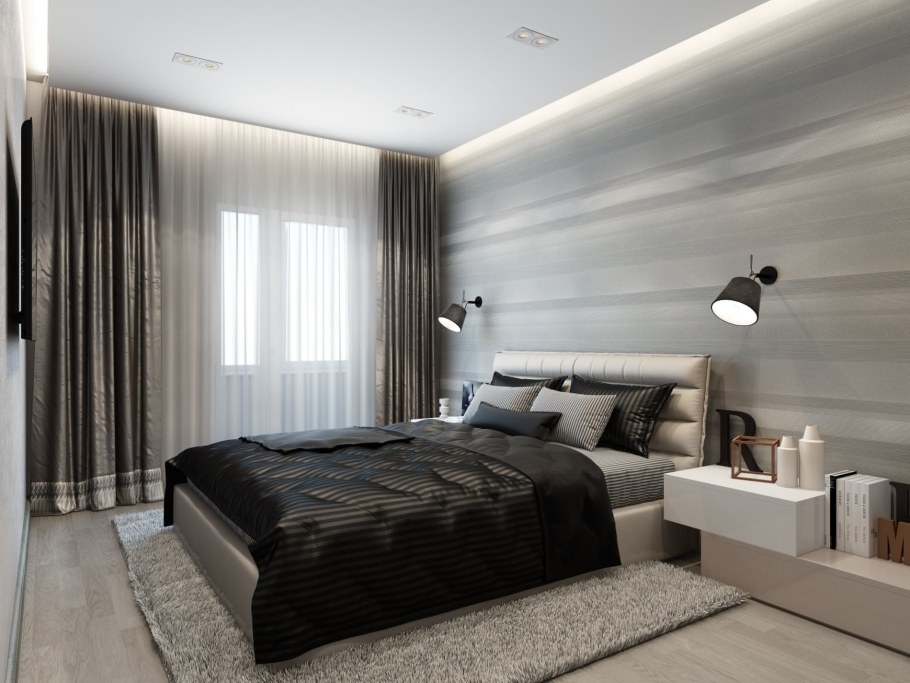 Спальня для мужчины в современном стиле