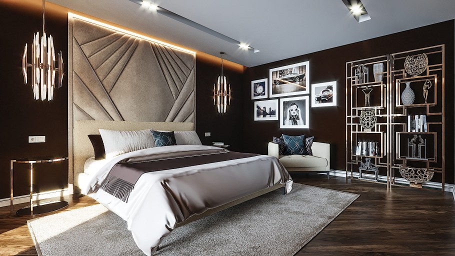 Декор спальни обои