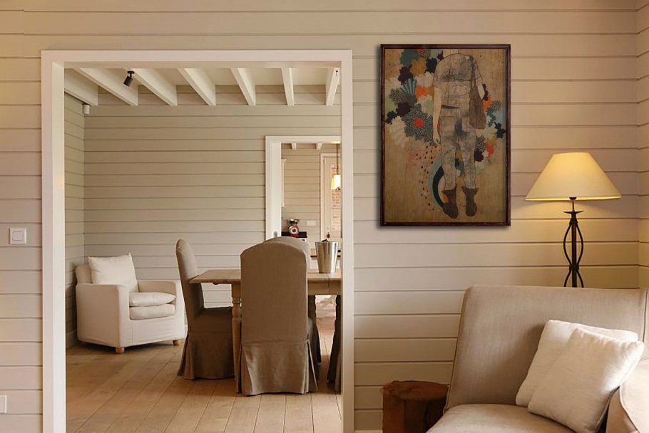 Бежевая вагонка в интерьере