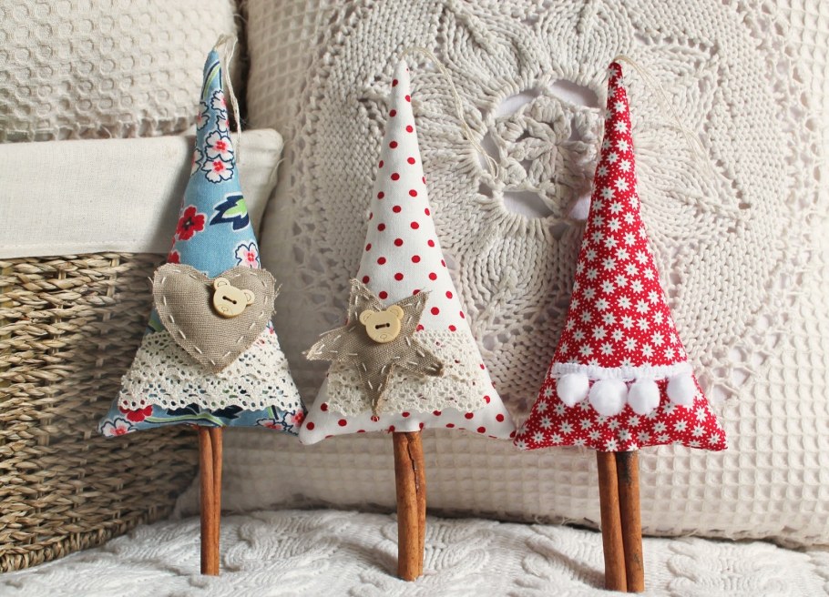 Текстильные елочки