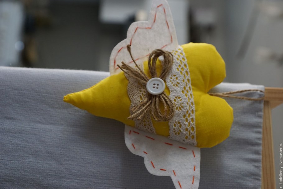 Текстильные сердечки