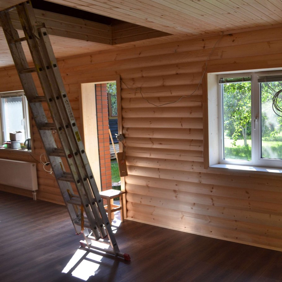 Отделка блок хаусом внутри дома Фотогалерея