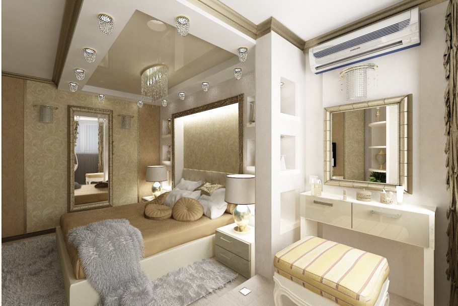 Прямоугольная спальня