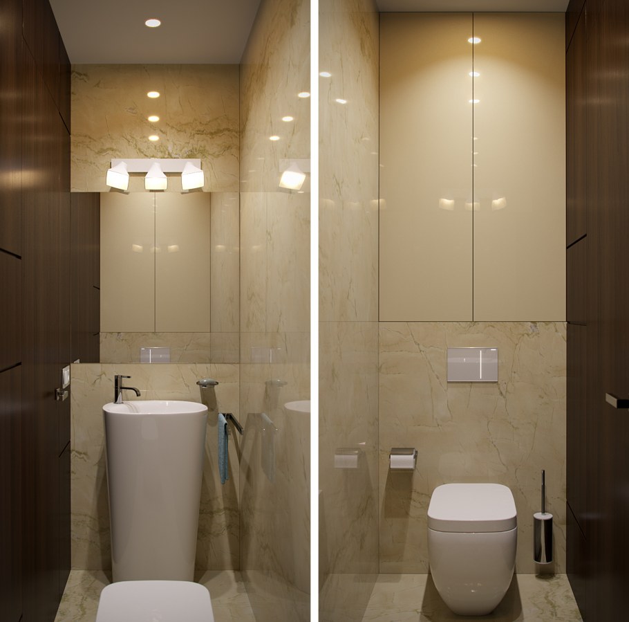 Туалетная комната с раковиной