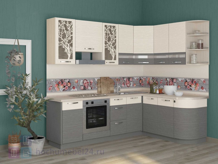 Кухня графит Давита мебель