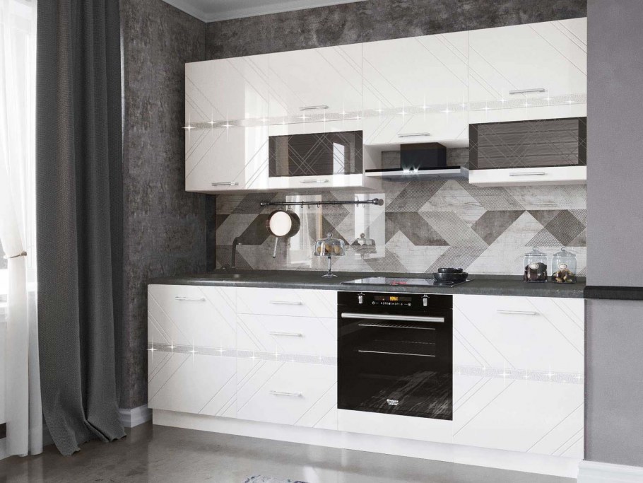 Кухонный гарнитур графит Давита мебель