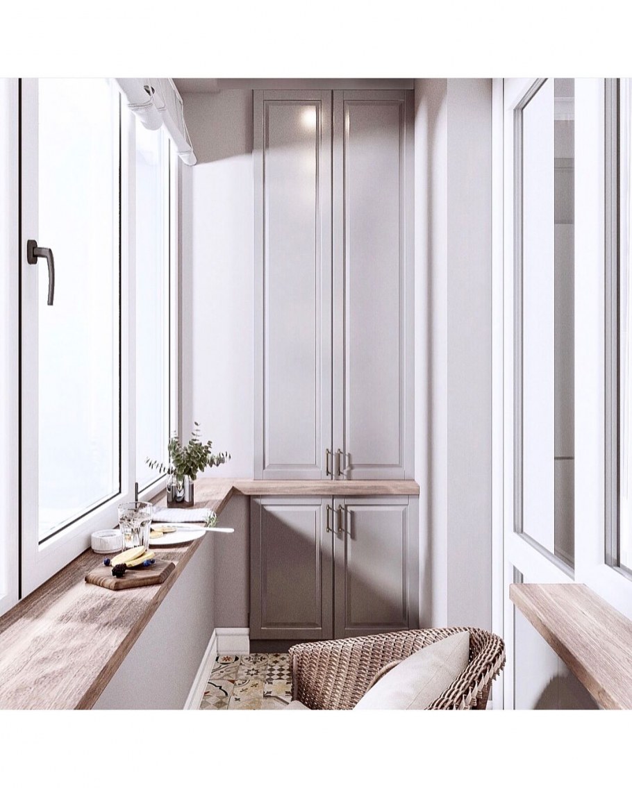 Шкаф на балкон в скандинавском стиле