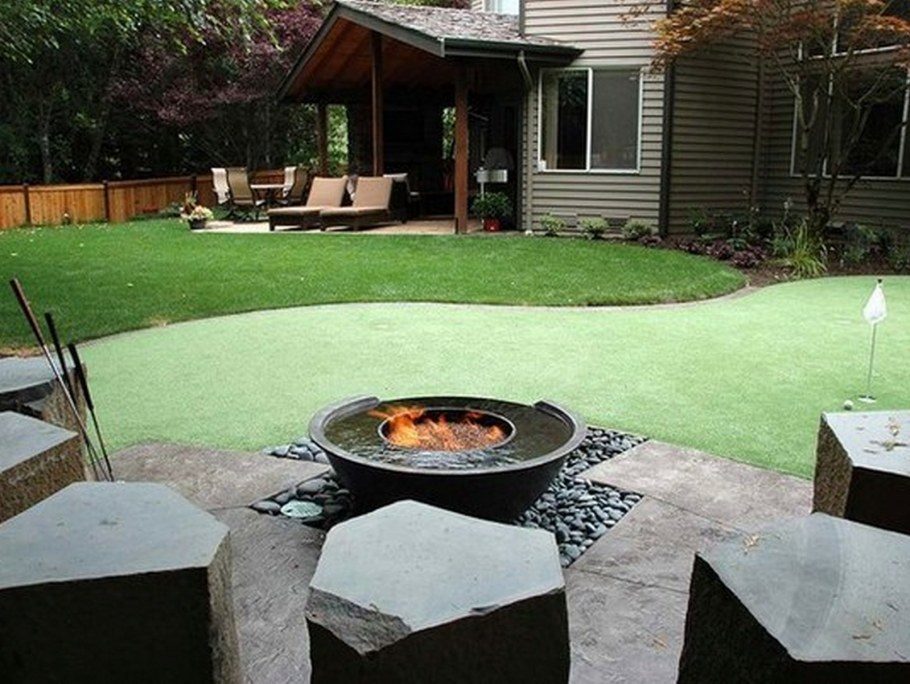 Костровая чаша в ландшафте