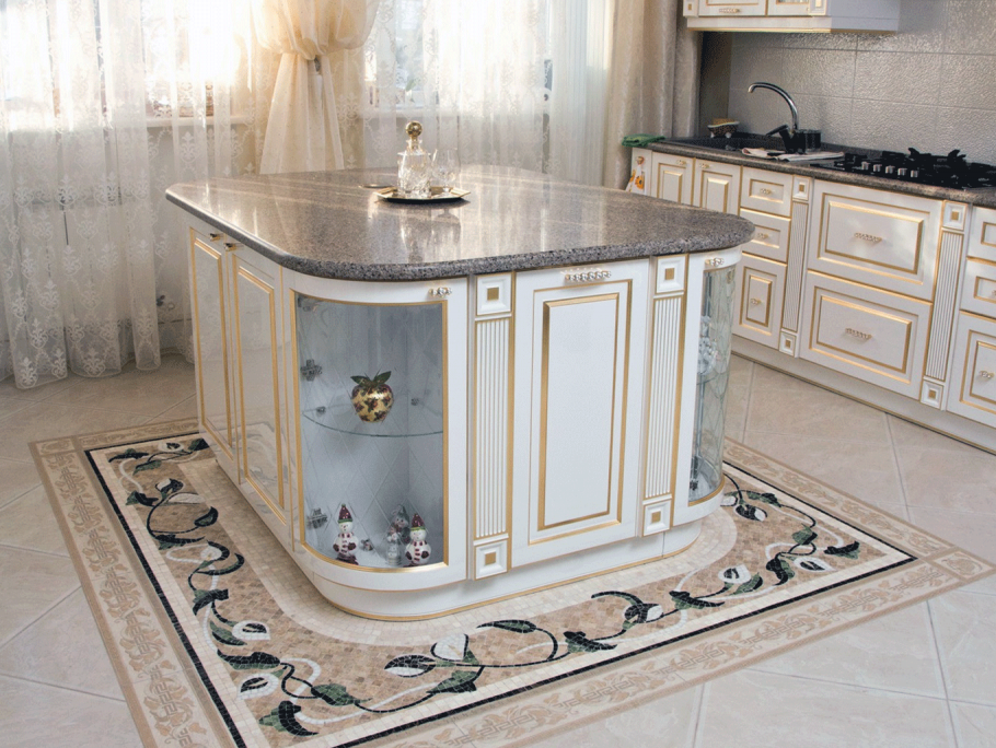 Куни с мраморным полом