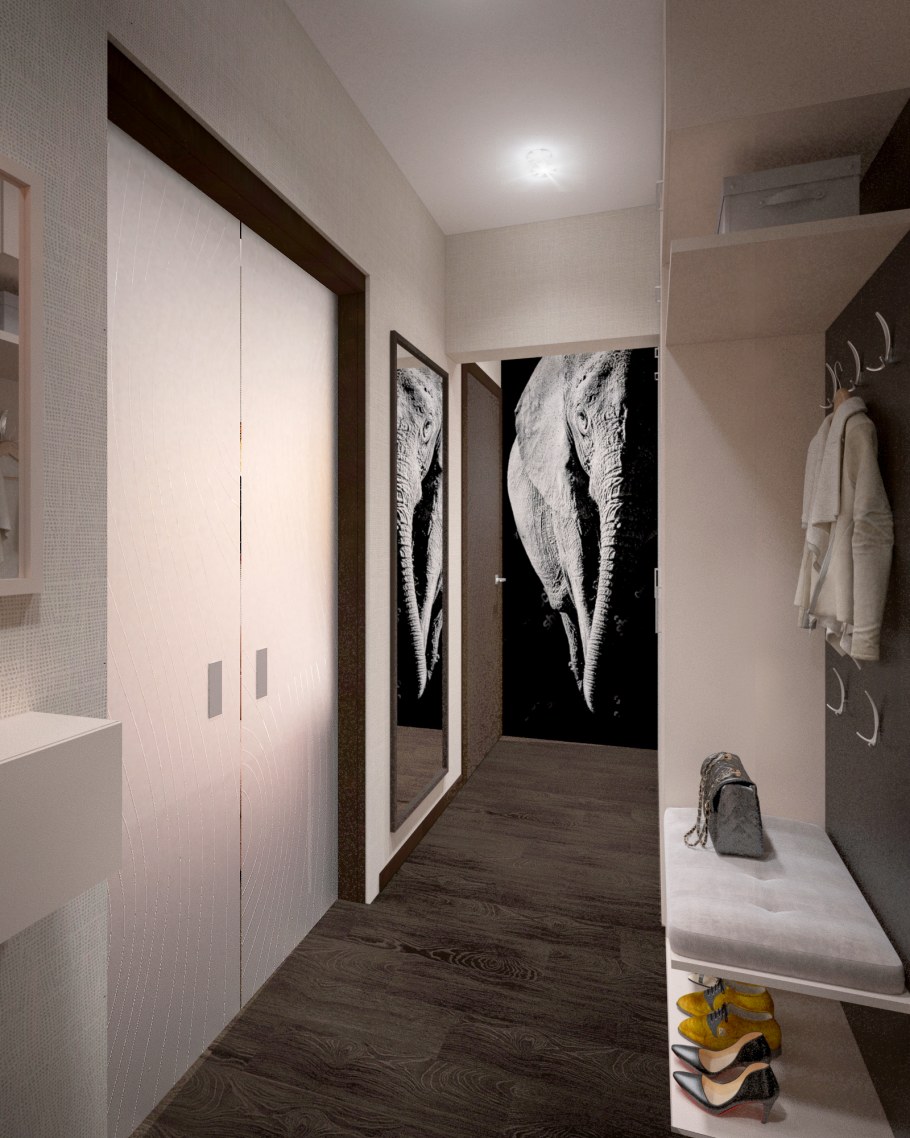 Необычный интерьер коридора