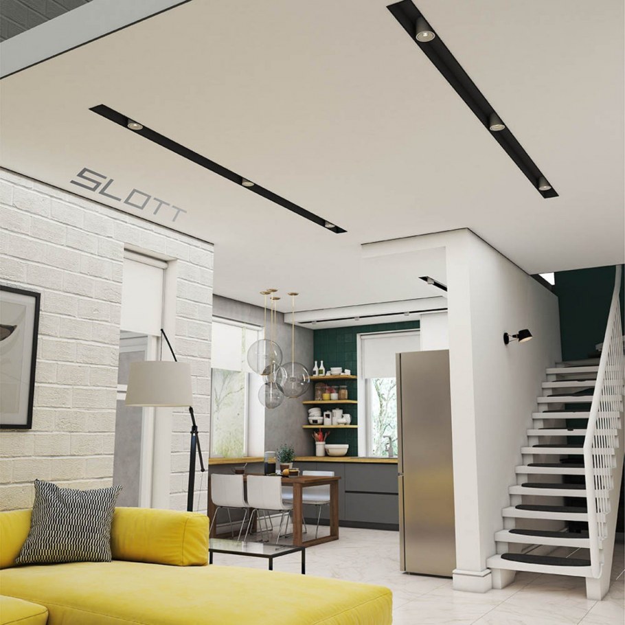 Потолок Slott в интерьере